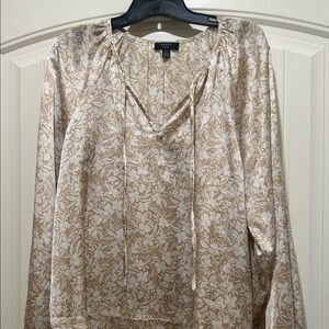 Elegant Cream Floral Blouse